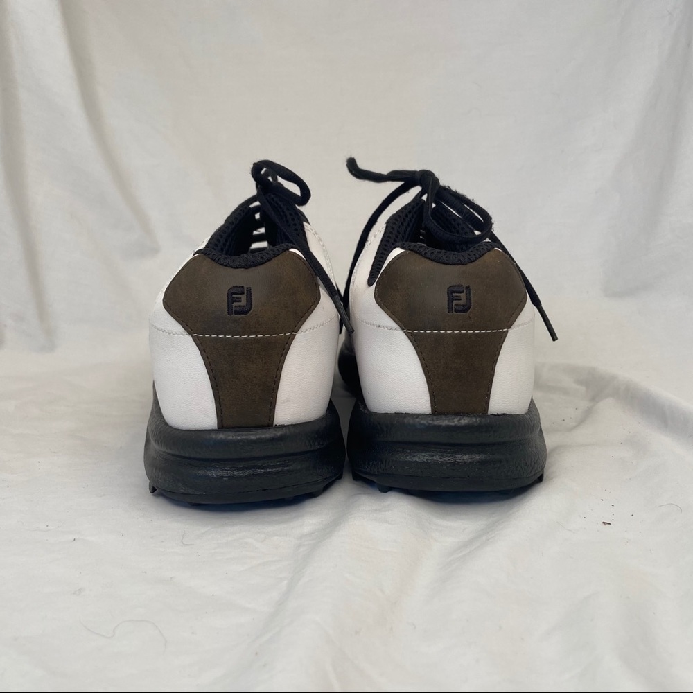 Footjoy Mens GreenJoys Leather Saddle Golf Shoes - Picture 6 of 9